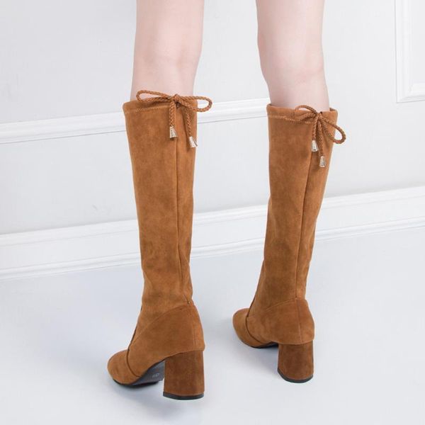 bow back knee high boots women 2020 winter flock high heel boots women shoes female solid slip on long botas mujer1, Black
bow back knee high boots women 2020 winter flock high heel boots women shoes female solid slip on long botas mujer1, Black