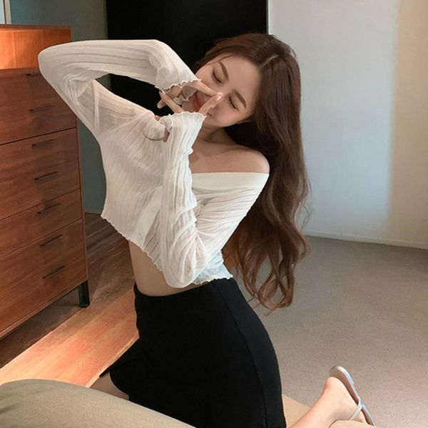summer 2020 new korean version chic sunscreen t-shirt women's versatile thin coat t-shirt v-neck navel exposed cardigan ac6dr, White;black
summer 2020 new korean version chic sunscreen t-shirt women's versatile thin coat t-shirt v-neck navel exposed cardigan ac6dr, White;black