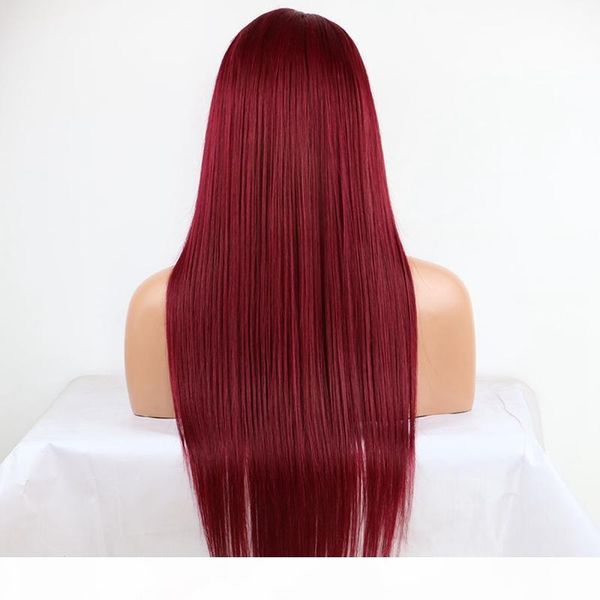 long silky straight heat resistant synthetic lace front wig with baby hair 150% density wine red wig 24inch burgundy wigs for women, Black
long silky straight heat resistant synthetic lace front wig with baby hair 150% density wine red wig 24inch burgundy wigs for women, Black