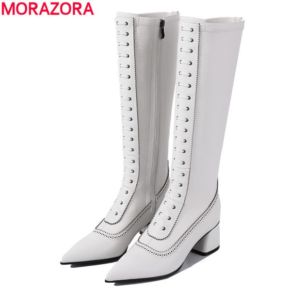 morazora 2020 knee genuine leather thick heels pointed toe winter women boots q1104, Black
morazora 2020 knee genuine leather thick heels pointed toe winter women boots q1104, Black