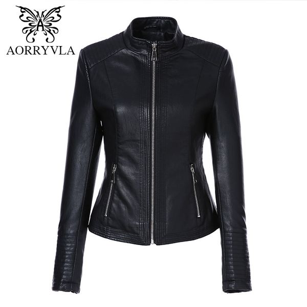 aorryvla plus size women's leather jacket mandarin collar zipper black faux leather jacket slim style autumn female outwear 210201
aorryvla plus size women's leather jacket mandarin collar zipper black faux leather jacket slim style autumn female outwear 210201