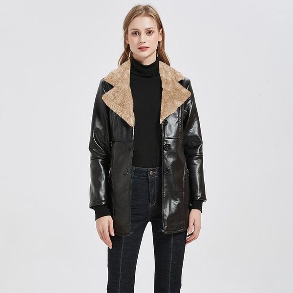 popular european and american new white belt belt fur sequin leather coat women's coat1, Black
popular european and american new white belt belt fur sequin leather coat women's coat1, Black