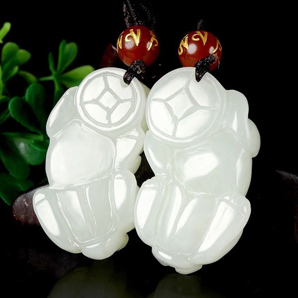 kaiguang hetian jade pendant men's and women's white jade zhaocai necklace natural xinjiang genuine, Silver
kaiguang hetian jade pendant men's and women's white jade zhaocai necklace natural xinjiang genuine, Silver