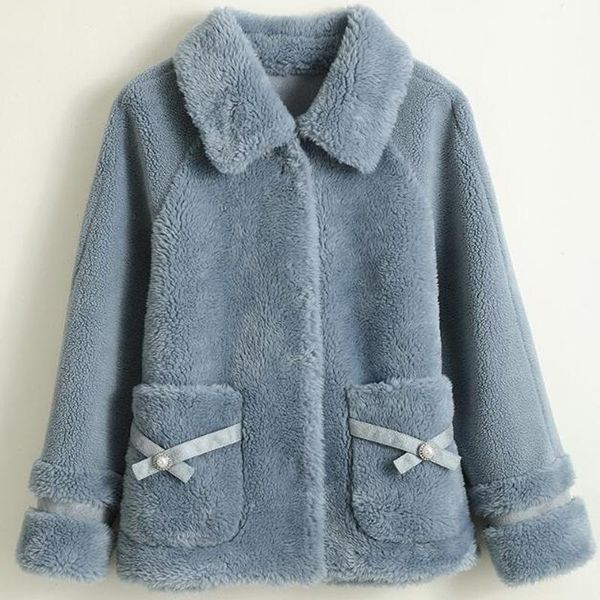 women's fur & faux 2021 autumn winter women clothes real coat female wool jacket korean sheep shearling short manteau femme zt4341, Black
women's fur & faux 2021 autumn winter women clothes real coat female wool jacket korean sheep shearling short manteau femme zt4341, Black