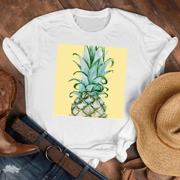 women lady 90s pineapple printing fruit short sleeve cartoon shirt clothes tshirt tee womens female print t graphic t-shirt, White
women lady 90s pineapple printing fruit short sleeve cartoon shirt clothes tshirt tee womens female print t graphic t-shirt, White