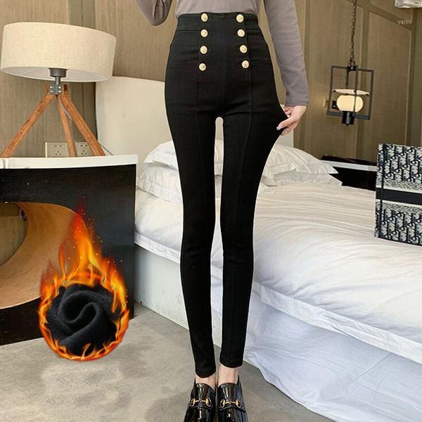 zoki elastic women pants winter thick high waist fashion button warm black pencil pants casual skinny female trousers new 20201, Black;white
zoki elastic women pants winter thick high waist fashion button warm black pencil pants casual skinny female trousers new 20201, Black;white