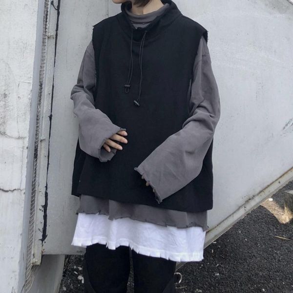 vest autumn japanese korean version vests ins dark high street fake broken harajuku design vest female fashion outwear1, Black;white
vest autumn japanese korean version vests ins dark high street fake broken harajuku design vest female fashion outwear1, Black;white