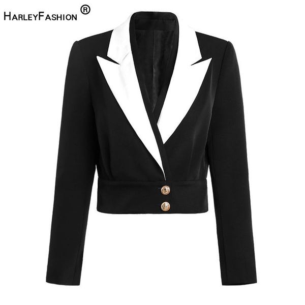 women's suits & blazers harleyfashion women unique design slim short blazer black white patchwork chic style casual quality, White;black
women's suits & blazers harleyfashion women unique design slim short blazer black white patchwork chic style casual quality, White;black