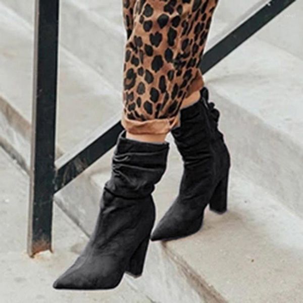 boots autumn winter women ankle pointed toe high heels ladies shoes pleated big size female booties1, Black
boots autumn winter women ankle pointed toe high heels ladies shoes pleated big size female booties1, Black