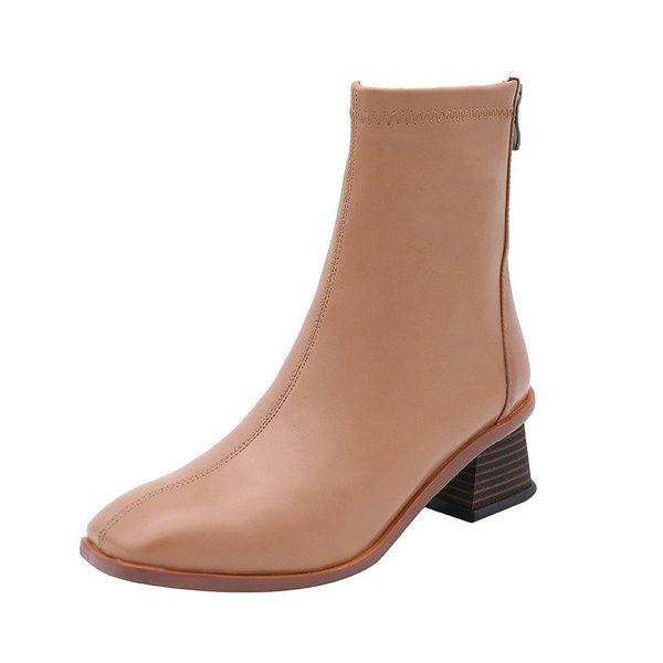 2020 new genuine leather women ankle boots zipper square toe comfortable high heels autumn winter shoes woman casual boots, Black
2020 new genuine leather women ankle boots zipper square toe comfortable high heels autumn winter shoes woman casual boots, Black