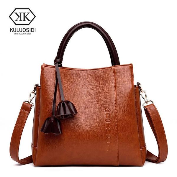 kuluosidi luxury handbag women shoulder bags casual tote handle bags with tassel big capacity soild leather ladies handbag
kuluosidi luxury handbag women shoulder bags casual tote handle bags with tassel big capacity soild leather ladies handbag