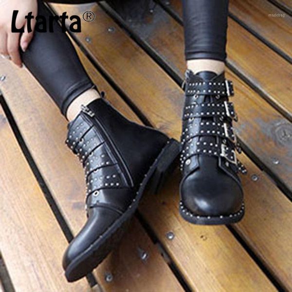 boots ltarta woman black ankle buckles rivets low heeled point toe women zapatos mujer ladies shoes size 42 hykl-66181
boots ltarta woman black ankle buckles rivets low heeled point toe women zapatos mujer ladies shoes size 42 hykl-66181