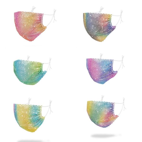 new colorful rainbow diamond face mask dust-proof anti-fog breathable washable reusable bling bling crystal protective mask for women men
new colorful rainbow diamond face mask dust-proof anti-fog breathable washable reusable bling bling crystal protective mask for women men