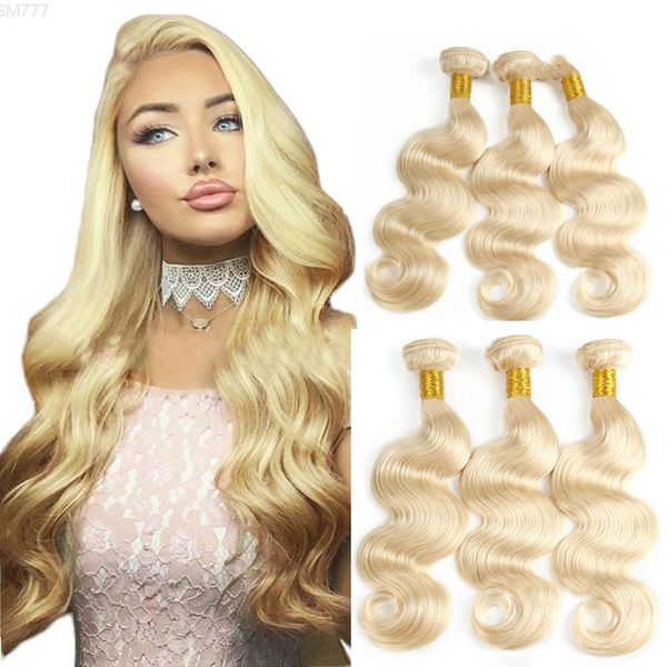 613 блондинка weaves малайзийская волна тела virgin 3 пакета 100% наращивание человеческих волос, Black
613 блондинка weaves малайзийская волна тела virgin 3 пакета 100% наращивание человеческих волос, Black