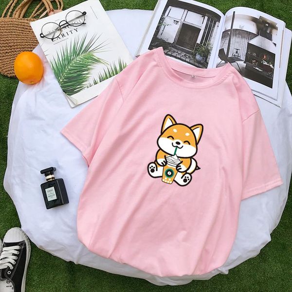 harajuku tshirt женщины причинные kawaii funcy shiba t рубашка хлопок топы с коротким рукавом футболка femme streetweart свободная корейская, White
harajuku tshirt женщины причинные kawaii funcy shiba t рубашка хлопок топы с коротким рукавом футболка femme streetweart свободная корейская, White