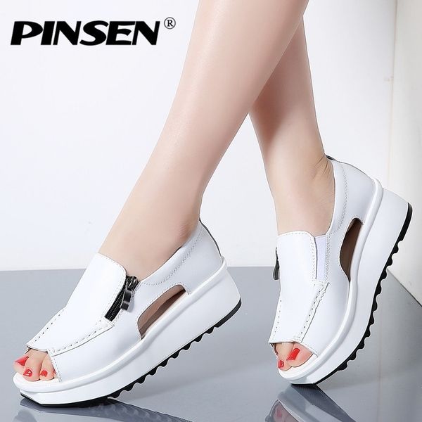 pinsen fashion summer women sandals wedges sandals ladies open toe round toe zipper silver white platform sandals shoes y200405, Black
pinsen fashion summer women sandals wedges sandals ladies open toe round toe zipper silver white platform sandals shoes y200405, Black