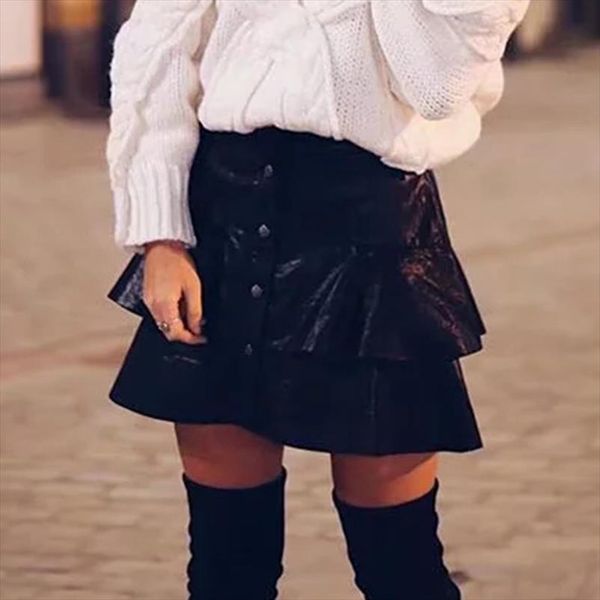 vintage women pu leather skirts 2019 fashion ladies elegant black mini skirts female chic high waist jupe femme girls chic
vintage women pu leather skirts 2019 fashion ladies elegant black mini skirts female chic high waist jupe femme girls chic