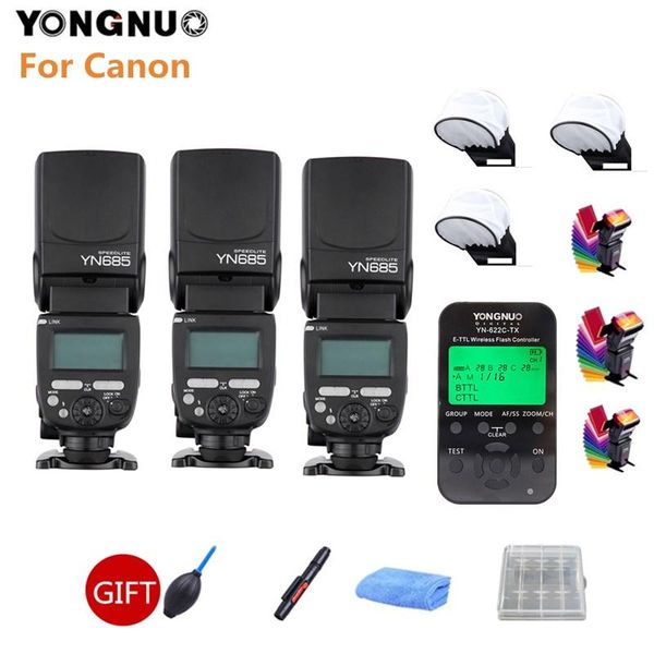 3pcs yongnuo yn685c flash speedlight wireless 2.4g hssl speedlite + yn622c-tx trigger for 7d 70d 60d 700d dslr camera
3pcs yongnuo yn685c flash speedlight wireless 2.4g hssl speedlite + yn622c-tx trigger for 7d 70d 60d 700d dslr camera