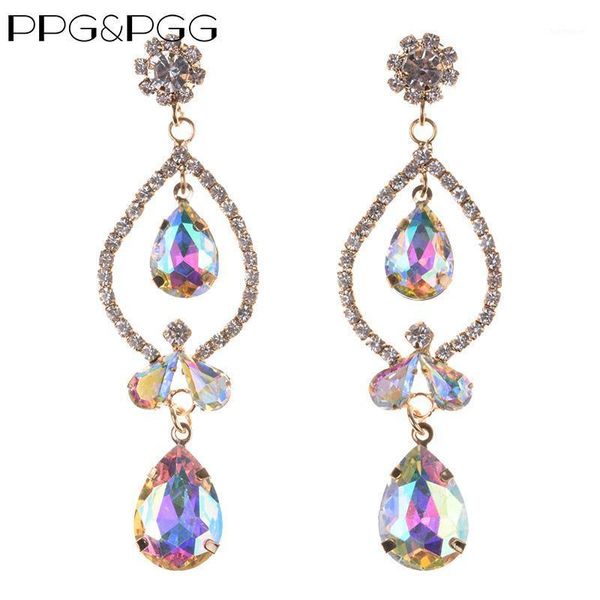 ppg&pgg fashion glass crystal statement dangle earrings jewelry wedding charm shiny boho dangle earrings for women1, Silver
ppg&pgg fashion glass crystal statement dangle earrings jewelry wedding charm shiny boho dangle earrings for women1, Silver