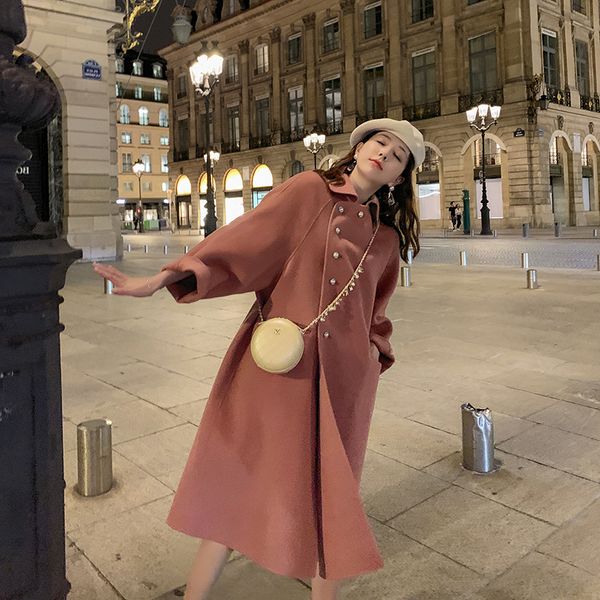 double sided for women, coat, wrist collar, wool coat fashionable, warm in winter
double sided for women, coat, wrist collar, wool coat fashionable, warm in winter