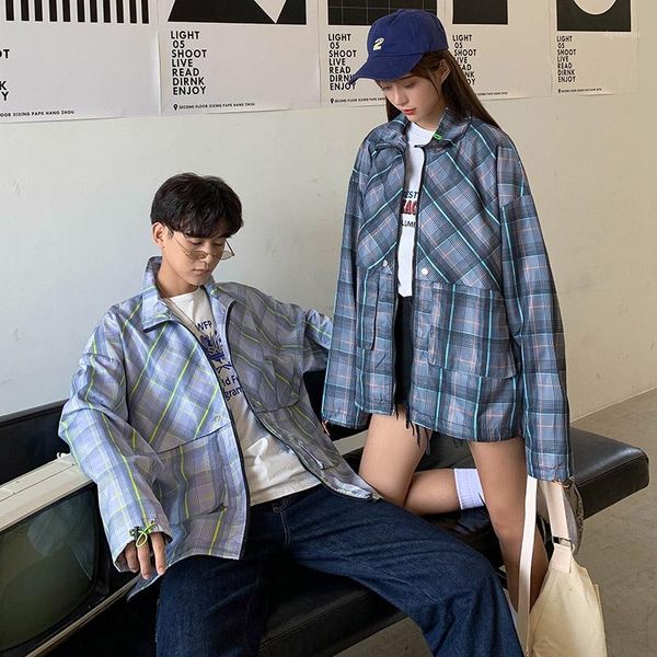 men women trendy streetwear hip hop loose plaid coat plus size casual couple jacket outerwear autumn spring 20201, Black;brown
men women trendy streetwear hip hop loose plaid coat plus size casual couple jacket outerwear autumn spring 20201, Black;brown