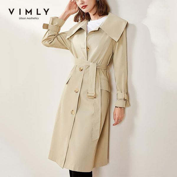 vimly trench coat for women elegant autumn single breasted solid slim sailor collar clothing female long jackets f00821, Tan;black
vimly trench coat for women elegant autumn single breasted solid slim sailor collar clothing female long jackets f00821, Tan;black