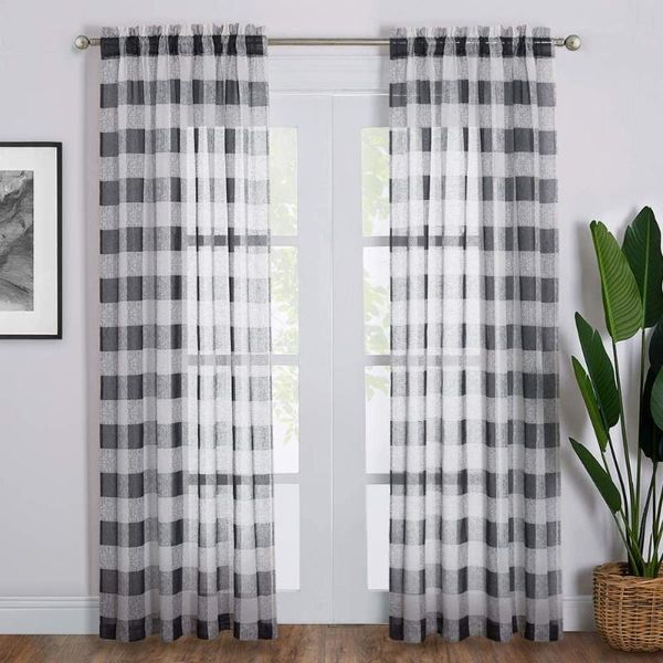 curtain & drapes nicetown linen sheer curtains - plaid textured pattern privacy semi light airy for bedroom dining living room
curtain & drapes nicetown linen sheer curtains - plaid textured pattern privacy semi light airy for bedroom dining living room