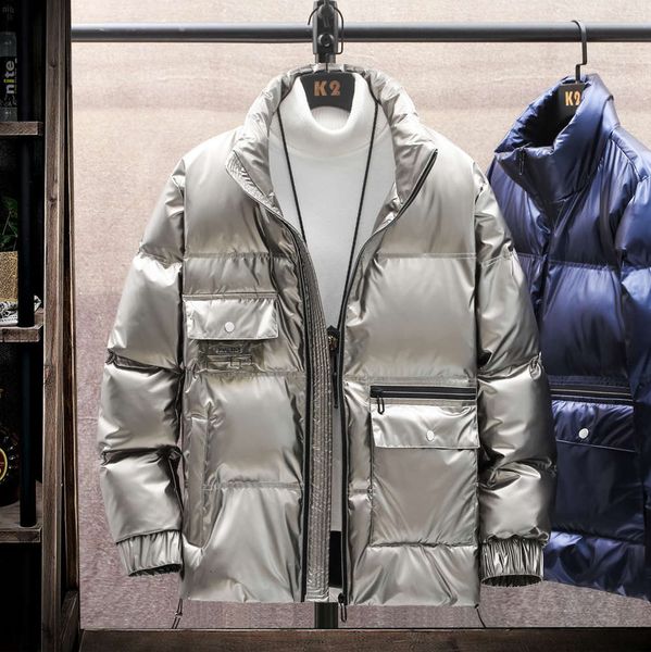 2020 winter new clothes korean fashion casual large bright face stand collar men's cotton padded jacket, Black
2020 winter new clothes korean fashion casual large bright face stand collar men's cotton padded jacket, Black