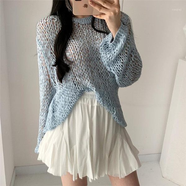 new retro full sleeves hollow out solid chic thin 2020 leisure feminine women loose good quality casual sweaters1, White;black 
new retro full sleeves hollow out solid chic thin 2020 leisure feminine women loose good quality casual sweaters1, White;black