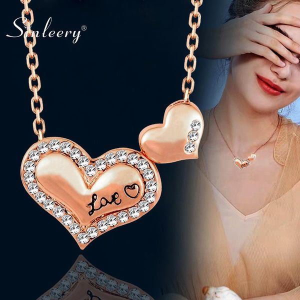 sinleery romantic heart to heart choker necklace rose gold color chain necklaces birthday gift for girlfriend lover xl335 ssa, Silver
sinleery romantic heart to heart choker necklace rose gold color chain necklaces birthday gift for girlfriend lover xl335 ssa, Silver