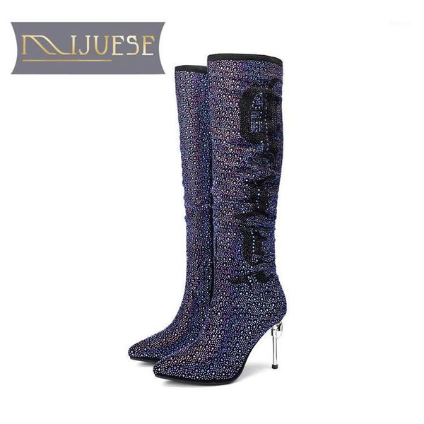 mljuese 2020 women knee high boots kid suede totem crystal winter warm pointed toe thin heel high boots female size 33-411, Black
mljuese 2020 women knee high boots kid suede totem crystal winter warm pointed toe thin heel high boots female size 33-411, Black