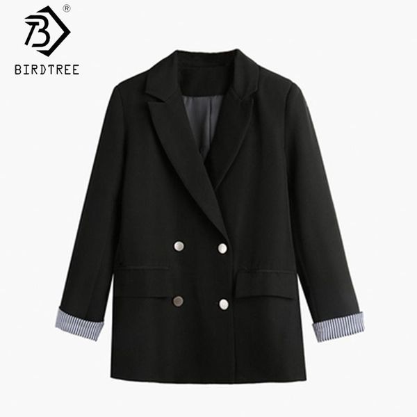2021 autumn double breasted women blazers long sleeve pockets black woman coats slim notched ins outerwear c08712k, White;black
2021 autumn double breasted women blazers long sleeve pockets black woman coats slim notched ins outerwear c08712k, White;black