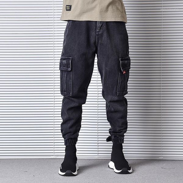 men's jeans fashion streetwear men black color patch big pocket denim cargo pants japanese vintage designer hip hop joggers1, Blue
men's jeans fashion streetwear men black color patch big pocket denim cargo pants japanese vintage designer hip hop joggers1, Blue