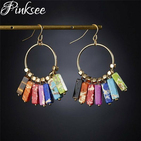 hoop & huggie pinksee bohemia exaggerated 7 chakra natural stone big circle earrings women rainbow color bead tassel ear hook jewelry gift, Golden;silver
hoop & huggie pinksee bohemia exaggerated 7 chakra natural stone big circle earrings women rainbow color bead tassel ear hook jewelry gift, Golden;silver