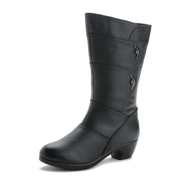 middle-aged and elderly genuine leather mother shoes winter warm mid-tube boots thick-heeled large size plus velvet cotton women, Black
middle-aged and elderly genuine leather mother shoes winter warm mid-tube boots thick-heeled large size plus velvet cotton women, Black