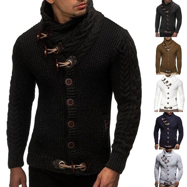 s-3xl winter long sleeve button streetwear pullover slim sweater men's sweater knitted shawl turtleneck pullovers #4, White;black
s-3xl winter long sleeve button streetwear pullover slim sweater men's sweater knitted shawl turtleneck pullovers #4, White;black