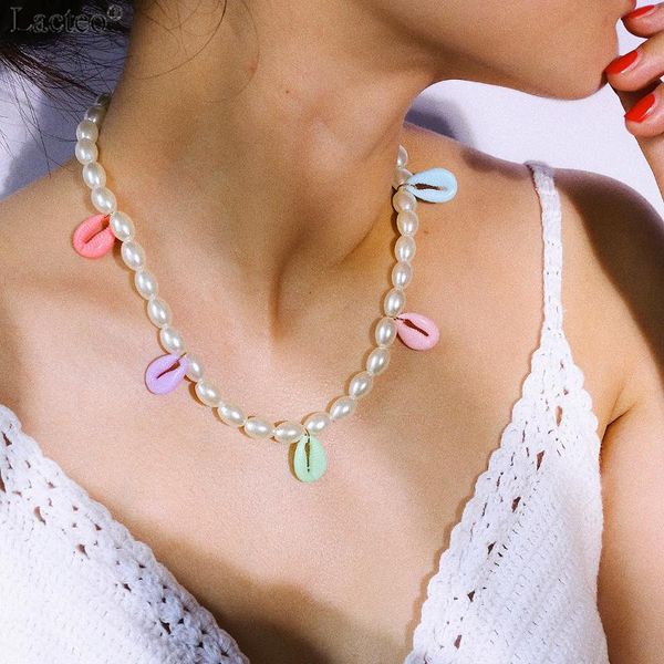 lacteo bohemian colorful shell pendant necklace statement imitation pearl chain collar choker necklace fashion for women jewelry, Silver
lacteo bohemian colorful shell pendant necklace statement imitation pearl chain collar choker necklace fashion for women jewelry, Silver