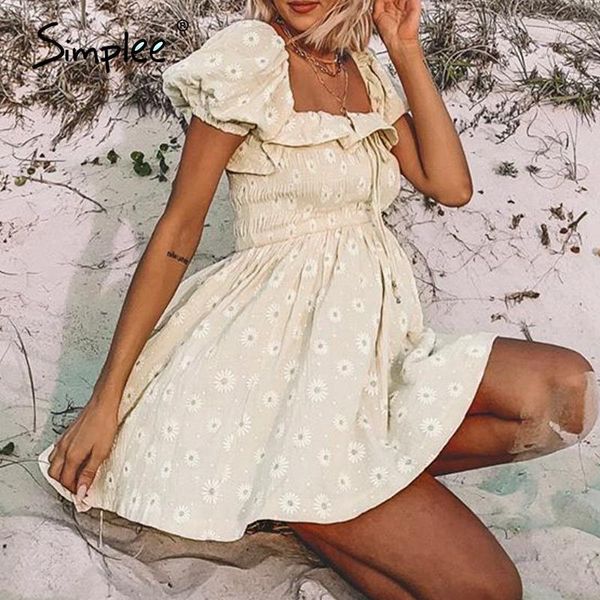 simplee floral print women dress summer puff sleeve ruched ruffled dress streetwear beach a line ladies party vestidos1, Black;gray
simplee floral print women dress summer puff sleeve ruched ruffled dress streetwear beach a line ladies party vestidos1, Black;gray