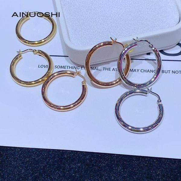 stud ainuoshi handmade 18k gold simple ring earrings ,light luxury, jewelry gift for women diameter: 16mm, 19mm, 26mm, Golden;silver
stud ainuoshi handmade 18k gold simple ring earrings ,light luxury, jewelry gift for women diameter: 16mm, 19mm, 26mm, Golden;silver