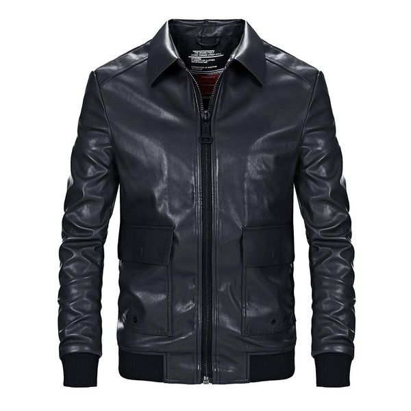men's fur & faux autumn 4xl mens leather jacket spring fashion male pu bomber men slim moto coat by1835, Black
men's fur & faux autumn 4xl mens leather jacket spring fashion male pu bomber men slim moto coat by1835, Black