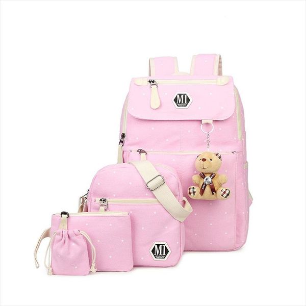 girls hanvas рюкзак 4 шт. набор женщин школа рюкзаки schoolbags для подростков девушки путешествия рюкзак книга сумка милый медведь кулон
girls hanvas рюкзак 4 шт. набор женщин школа рюкзаки schoolbags для подростков девушки путешествия рюкзак книга сумка милый медведь кулон