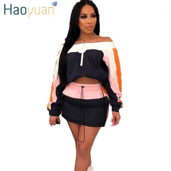 haoyuan two piece set women summer mini dress off shoulder long sleeve crop and skirts 2pcs matching sets club outfits1, White
haoyuan two piece set women summer mini dress off shoulder long sleeve crop and skirts 2pcs matching sets club outfits1, White
