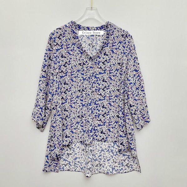 2021 spring and autumn 100% viscose blouse women flower printed shirt women, White
2021 spring and autumn 100% viscose blouse women flower printed shirt women, White