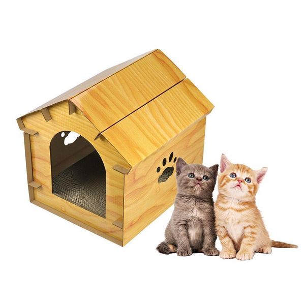 diy cat simulation wood grain house cat corrugated paper capture board nest folding bed sleeping player
diy cat simulation wood grain house cat corrugated paper capture board nest folding bed sleeping player