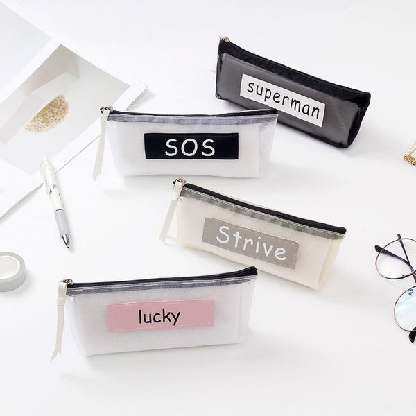 pencil bags simple transparent mesh children student gifts black cases for school lucky office pen box stationery1
pencil bags simple transparent mesh children student gifts black cases for school lucky office pen box stationery1