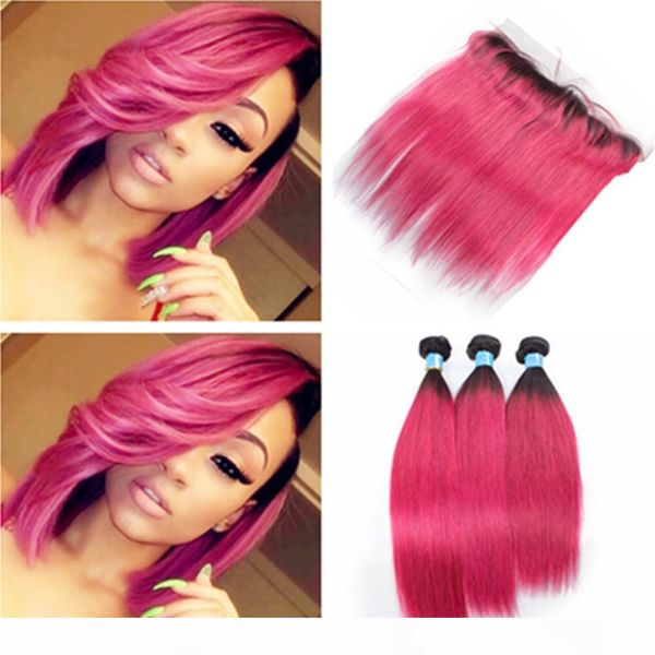 pink ombre human hair 3bundles and frontal lace closure brazilian straight #1b pink ombre virgin hair weaves with full lace frontal 13x4, Black
pink ombre human hair 3bundles and frontal lace closure brazilian straight #1b pink ombre virgin hair weaves with full lace frontal 13x4, Black