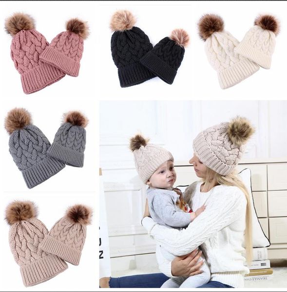 2pcs mother & baby hat parent-child hat family matching cap winter warmer knit wool beanie ski cap, Blue;gray
2pcs mother & baby hat parent-child hat family matching cap winter warmer knit wool beanie ski cap, Blue;gray