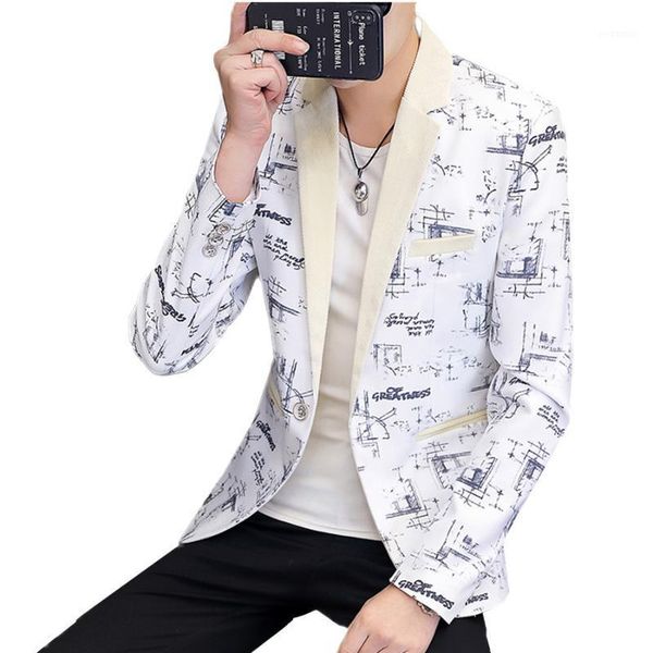 youth male business casual suit spring and autumn long-sleeved lapel print jacket slim fit bar casual blazers men coats1, White;black
youth male business casual suit spring and autumn long-sleeved lapel print jacket slim fit bar casual blazers men coats1, White;black