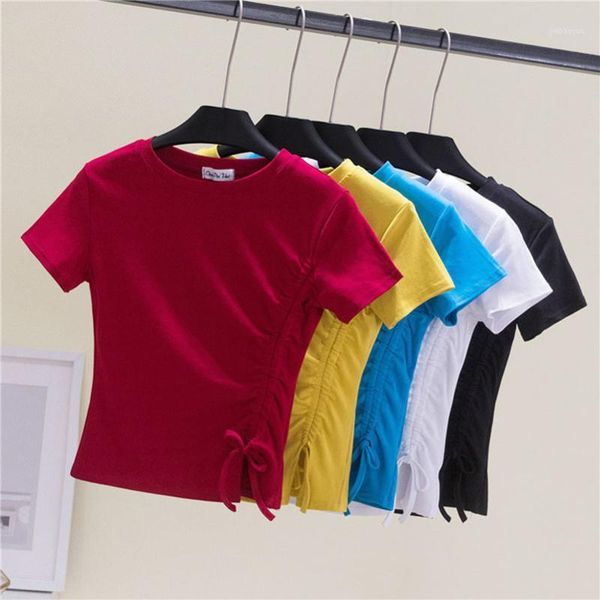 6 color cotton t shirt women summer t shirt round neck short sleeve folds t-shirt ladies fashion women tshirt1, White
6 color cotton t shirt women summer t shirt round neck short sleeve folds t-shirt ladies fashion women tshirt1, White