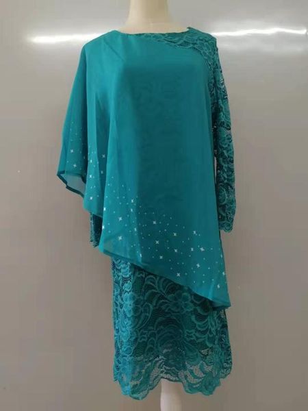 2019 large solid lace elegant 3 / 4 sleeve slim party dress, Black;gray